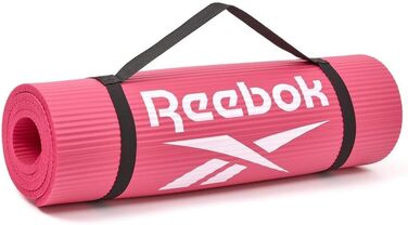Reebok килимок для фітнесу 10 мм рожевий – нековзкий гімнастичний килимок з натурального каучуку, для йоги, тренувань та домашнього спорту