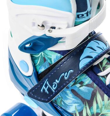 Роликові ковзани Meteor Retro Rollschuhe – стиль 80-х для дітей. Quad skate, 5 кольорів, регульований розмір 39-42 (Flora)