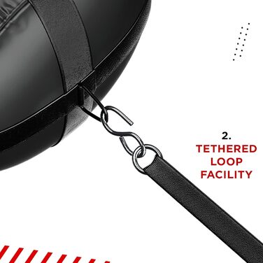 Боксерська груша RDX 145 см з наповнювачем 50 кг, рукавичками та сталевим тросом. Шкіряна, для боксу, фітнесу, кікбоксингу, MMA, муай-тай, карате. Чорний колір, 3 шт.