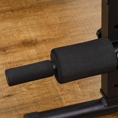 HOMCOM Складана та регульована лавка для пресу, багатофункціональна гімнастична лавка з м'якою спинкою, 47x139x51-69см, чорно-червона