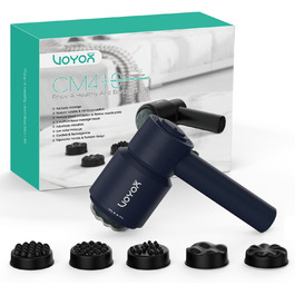 VOYOR HEALTH електричний ручний масажер від целюліту CM410, синій – для шиї, плечей, живота, талії та стегон, зняття болю та розслаблення м'язів