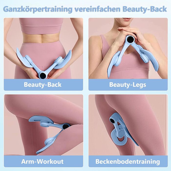 Тренування м'язів тазового дна та стегон для жінок: пристрій для тренування ніг, фітнес-обладнання для дому, синій
