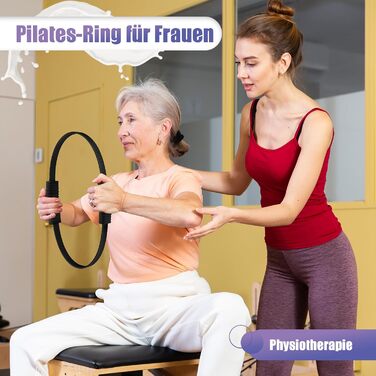 Набір для пілатесу: кільце, стрічки, міні-м'яч, постер, сумка. Core-тренінг для жінок. Чорний колір