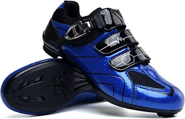 Велосипедні черевики для чоловіків та жінок, MTB, шосейні, кросівки, дихаючі, для катання на велосипеді, велосипедні черевики Spin MTB (39 EU, Синій градієнт)