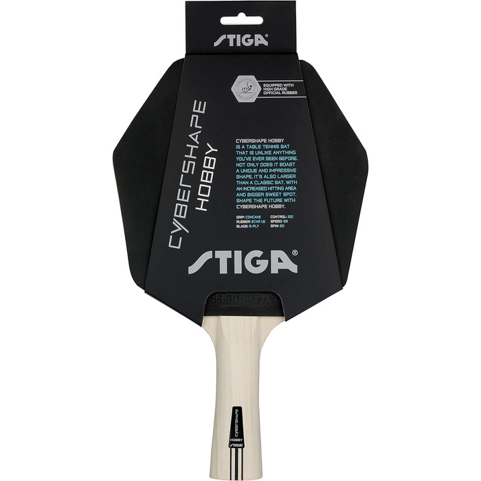 Стіга Cybershape Hobby - ракетка для настільного тенісу, легка у використанні, для початківців та гравців клубного рівня