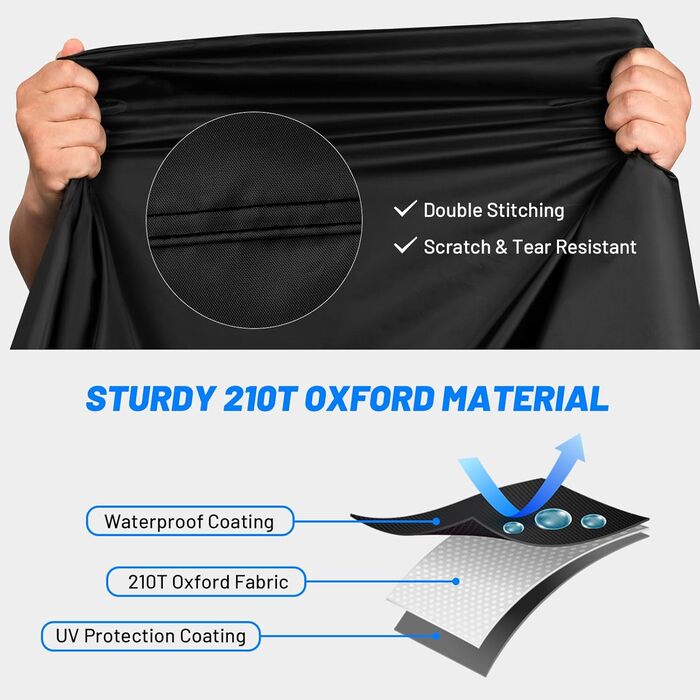 Водонепроникний чохол для велосипеда Favoto 200x70x110 см, 210D Oxford, чорний
