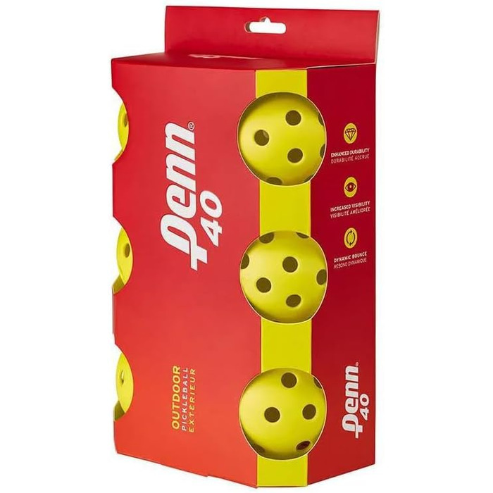М'ячі для піклболу Penn 40 Outdoor, для вулиці, 40 отворів