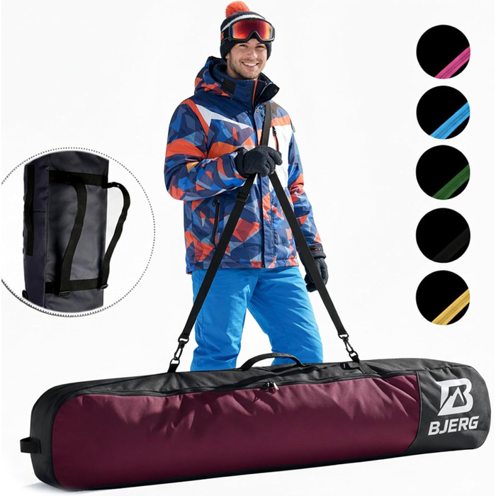 Чохол-сумка для сноуборда Bjerg Boardbag (до 170 см), темно-червоний, Made in Europe