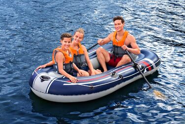 Надувний човен Bestway Hydro-Force Treck X2 255x127x36 см з веслами, комплект для відпочинку на воді