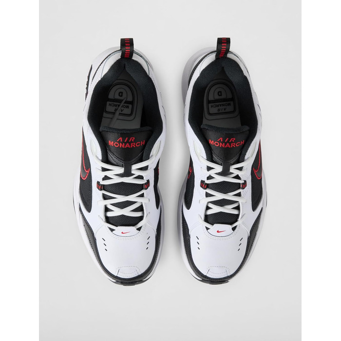 Чоловічі кросівки Nike Air Monarch IV для фітнесу та прогулянок, White Black Varsity Red, розмір 42 EU