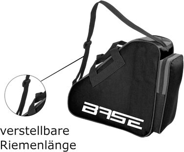 Сумка для ковзанів BASE Skatebag: містка, з ручками та регульованим ременем, зелено-чорна