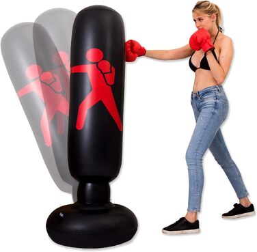 Надувний боксерський мішок Yuehuamech, самостійна підставка, для кікбоксингу, карате, тхеквондо, ММА, бодібілдингу