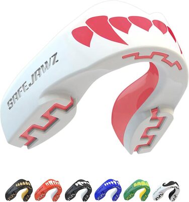 SAFEJAWZ Захист зубів для спорту: дорослі та діти. Захисний капу для контактних видів спорту: регбі, ММА, бойові мистецтва, кікбоксинг, дзюдо, хокей та бокс (для юніорів до 11 років, рожевий)