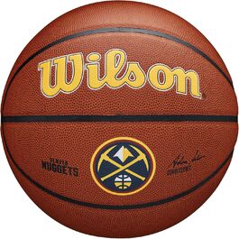 Баскетбольний м'яч Wilson NBA Denver Nuggets, розмір 7 (29.5''), для зали та вулиці