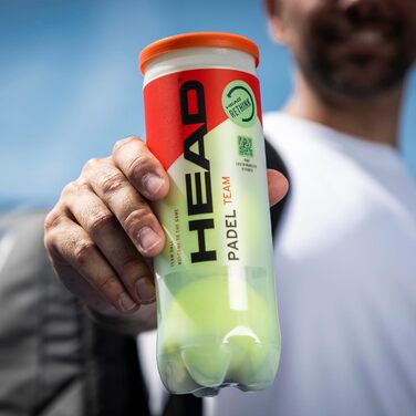 Набір тенісних м'ячів для падел-тенісу HEAD 3B Padel Team (3 шт.) - жовтий колір