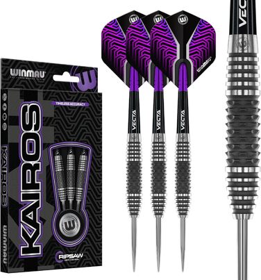 Дартс набір WINMAU Kairos 90% вольфрам, стальні наконечники, професійний, 3 типи, ваги 21г, 23г, 24г, 26г