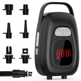 Електричний насос для SUP дошки 20 PSI, подвійний режим, акумулятор 6x2500mAh, LED, авто-стоп - для SUP, каяків, човнів, кемпінгу