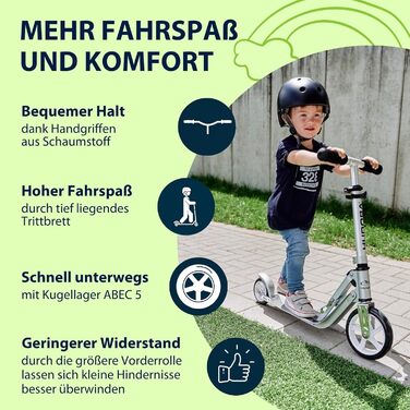 Дитячий самокат HUDORA Little BigWheel, алюмінієвий, великі колеса, для дітей від 3 років, складаний, регульований по висоті, до 100 кг