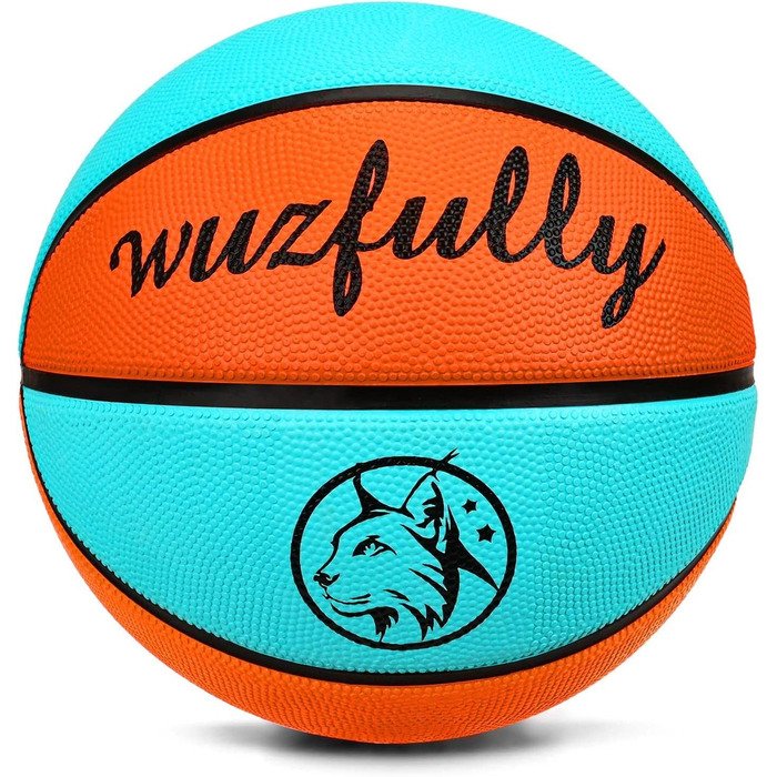 Баскетбольні м'ячі Wuzfully для дітей та дорослих, Indoor/Outdoor, 5 шт., помаранчевий, синій