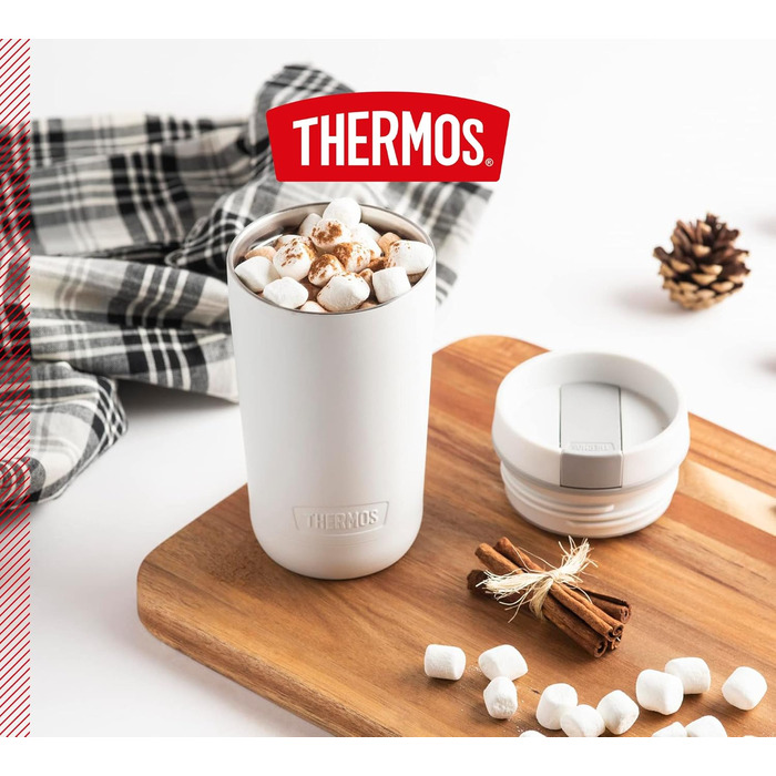 Термос нержавіючий Thermos Stainless King 0.47л червоний для кави та чаю, герметичний, в посудомийку, тримає тепло 7 год, холод 18 год, з гачком для чаю, без BPA