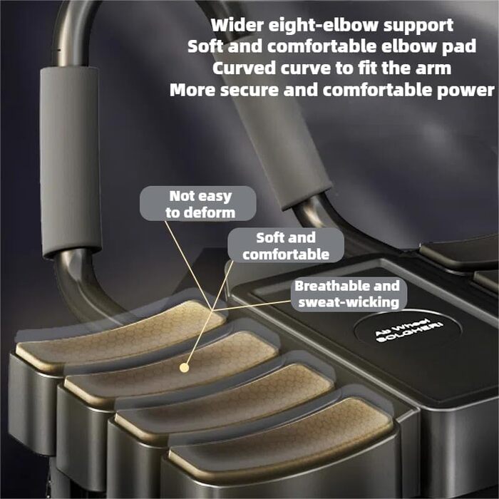 Ролер для пресу, фітнес-ролер для дому, тренажер для кора, фітнес-ролер з автоматичною підтримкою ліктя та тримачем для телефону