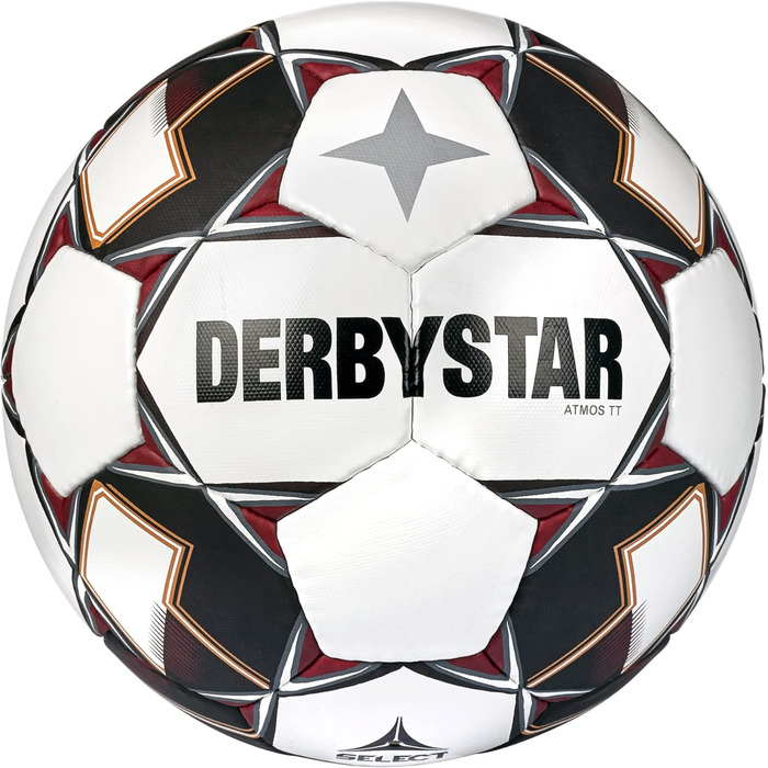 Футбольний м'яч Derbystar Atmos TT, розмір 5, біло-чорний
