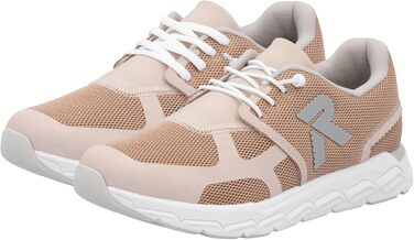 Кросівки Rieker білі жіночі повсякденні низькі, 39 EU, рожеві деталі (31)