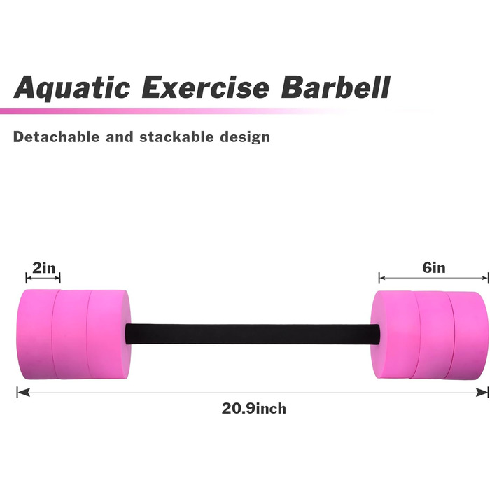 Водні гантелі BOOSTEADY для аквафітнесу: короткі та довгі, рожеві та блакитні