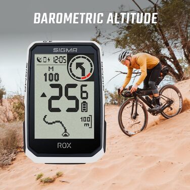Велокомп'ютер SIGMA ROX 4.0 Special Edition GPS бездротовий з навігацією та датчиком для електронного велосипеда (білий)