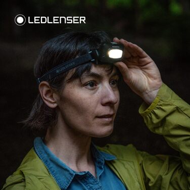 Ліхтар налобний Ledlenser HF4R Core: перезарядна модель, 500 люмен, водонепроникний (IP68), з червоним світлом, для активного відпочинку