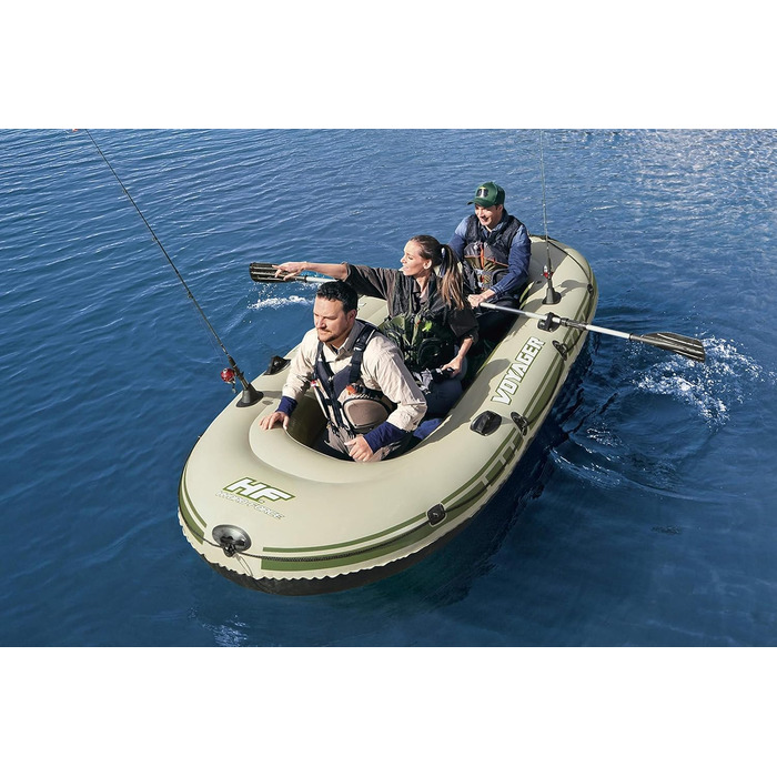 Надувний човен Bestway Hydro-Force Voyager 500 для 3 осіб, 348×141×48 см, комплект