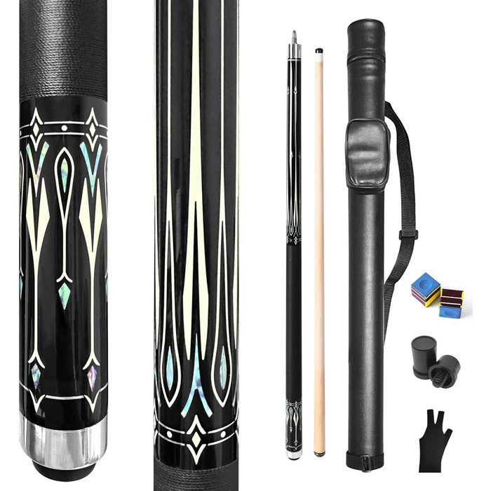 Більярдний кий Pool Queue, 58 дюймів, канадський клен, професійний, синьо-білий