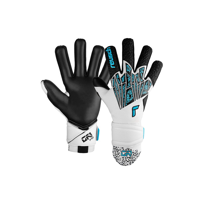 Воротарські рукавиці Reusch GK1 Pro - професійні для футболу, унісекс, біло-синьо-чорні, для будь-якої погоди та покриття