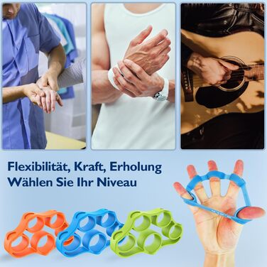 FitBeast Тренажер для рук Griffkrafttrainer, Набір 9 шт., Силовий тренажер для рук, Зняття напруги та відновлення (Помаранчевий)