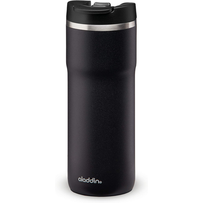 Термочашка Aladdin Barista Java 0.47 л, сталева, герметична, чорна, для кави, з кришкою, BPA-free, для подорожей, зберігає тепло 4 години, можна мити в посудомийці