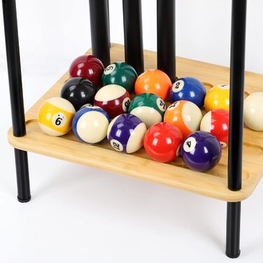 Стійка для більярдних київ на 6 київ Boden, бамбук, натуральний бамбук, для клубу та ігрової кімнати