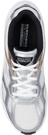 Кросівки Skechers Go Run Consistent 2.0 Volt для жінок, 39 EU, білі зі срібляними вставками, шкіряні