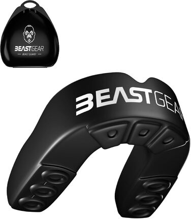 Захист для зубів Beast Gear - для боксу, ММА, регбі, кікбоксингу, дзюдо, карате, хокею та бойових мистецтв. Зручна коробка для зберігання. Захищає зуби, ясна та щелепу.