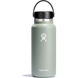 Термобутилка HYDRO FLASK 946 мл з нержавіючої сталі, ізольована пляшка для води, спортфляга з герметичною кришкою Flex Cap та ремінцем, придатна для миття в посудомийній машині, колір Agave