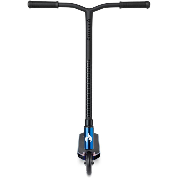 Трюковий самокат Chilli Pro Scooter Rocky Vol. 3, 82 см, 110 мм PU колеса, ABEC 9, синій неохром, для початківців
