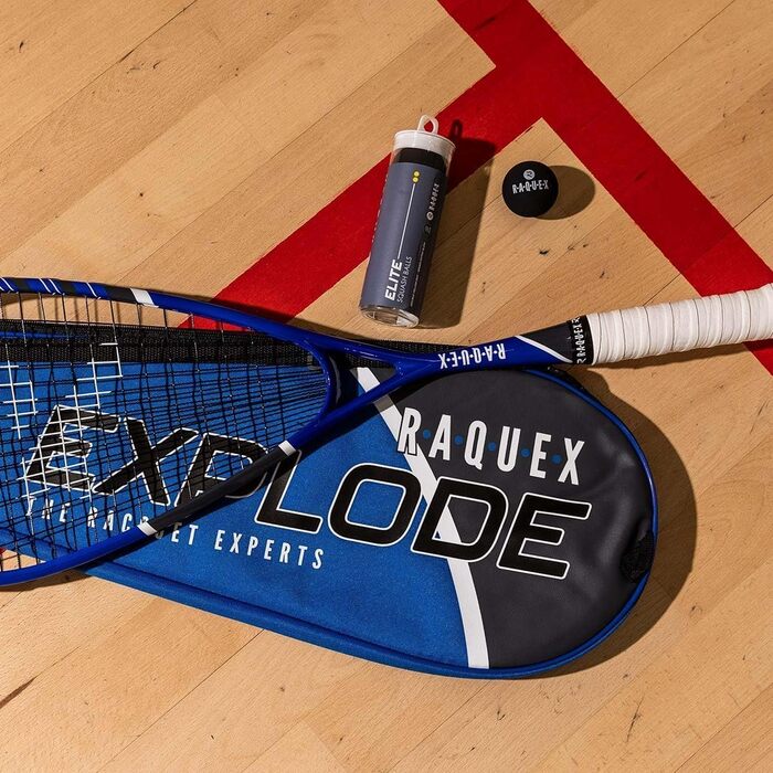 М'ячі для сквошу Raquex Progression – набір 4 шт. – різної швидкості – червона, синя, жовта, подвійна жовта точка – схвалено World Squash Federation