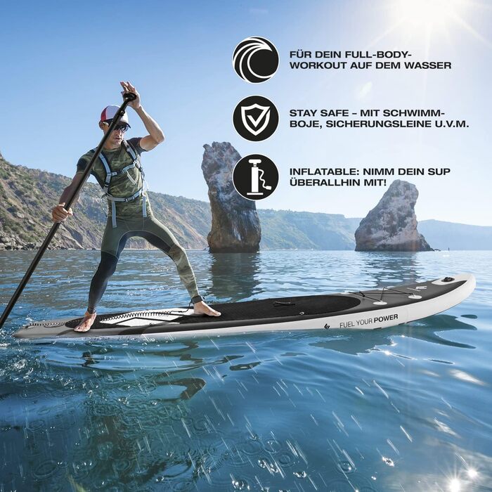 Надувне SUP-борд FitEngine SUP Allrounder Racer Junior 8' - 12'' | Комплект з Drybag, чохлом для телефону та ін. | Якість Drop-Stitch від Allrounder 12' - 365 см