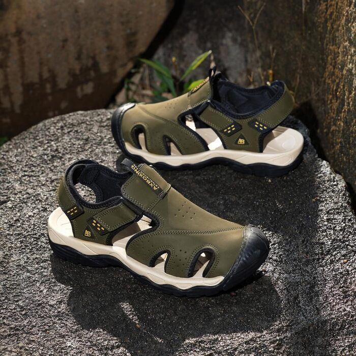 Чоловічі сандалі AX BOXING для трекінгу та спорту, зелені, розмір 44 EU