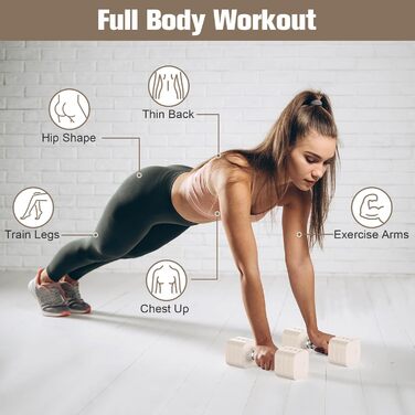 Регульовані гантелі 10 кг, набір з 4 ступенями ваги (2.0, 3.0, 4.0, 5.0 кг), гантелі для дому, фітнесу, жінок та чоловіків