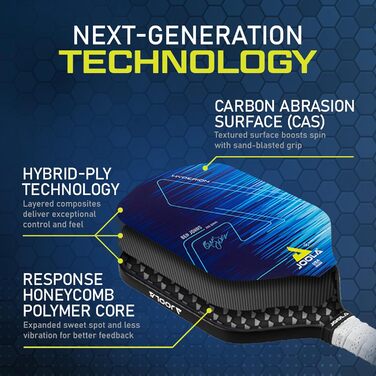 Ракетка для піклболу JOOLA Ben Johns Hyperion CFS/CAS – схвалена USAPA, для турнірів, Hyperion CAS 16