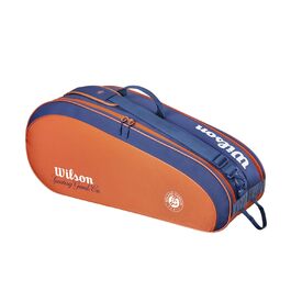 Сумка для тенісних ракеток Wilson Roland Garros Team 6: на 6 ракеток, велика кишеня для одягу, Clay/Navy