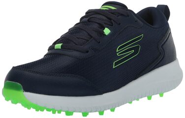 Чоловічі гольф-туфлі Skechers Max Fairway 4 без шипів, 42.5 EU, темно-синій/лаймовий