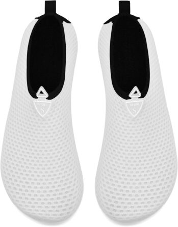 Водні черевики для плавання та відпочинку на пляжі: жіночі та чоловічі, розмір 39 EU, білі, принт сніжинки