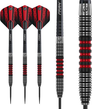 Дартс WINMAU Joe Cullen Special Edition, 90% вольфрам, 21 г, сталевий наконечник, з оперенням і стрижнями