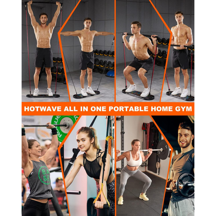 HOTWAVE Push Up Board 20-в-1: Портативна складна дошка для віджимань, професійний тренажер для чоловіків і жінок, домашній спортзал, універсальні ручки для підлоги
